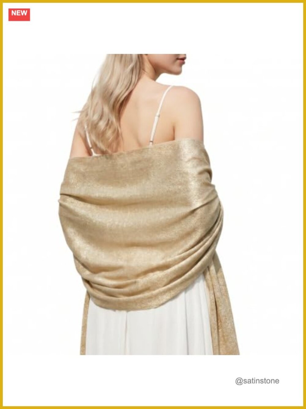 Women's Metallic Sparkling Shawl Wrap Scarf Evening Dress